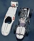 Mercedes-Benz Monoposto-Rennwagen, Chassis und Magnesium-Karosserie, 1954-1955.